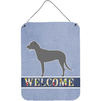 "Caroline's Treasures Irish Wolfhound Welcome Metal Print, 16 x 12, Multicolor"