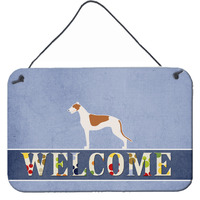 "Caroline's Treasures Greyhound Welcome Metal Print, 8 x 12, Multicolor"