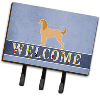 "Caroline's Treasures Afghan Hound Welcome Wall Hook, Triple, Multicolor"