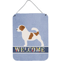 "Caroline's Treasures Jack Russell Terrier Welcome Metal Print, 16 x 12, Multicolor"