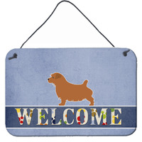 "Caroline's Treasures Norfolk Terrier Welcome Metal Print, 8 x 12"