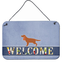 "Caroline's Treasures English Cocker Spaniel Welcome Metal Print, 8 x 12"