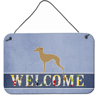 "Caroline's Treasures Italian Greyhound Welcome Metal Print, 8 x 12"