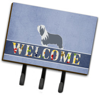 "Caroline's Treasures Bearded Collie Welcome Wall Hook, Triple, Multicolor"