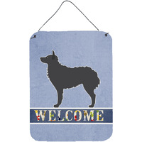 "Caroline's Treasures Croatian Sheepdog Welcome Metal Print, 16 x 12, Multicolor"