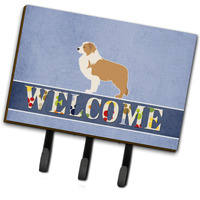"Caroline's Treasures Red Border Collie Welcome Wall Hook, Triple, Multicolor"