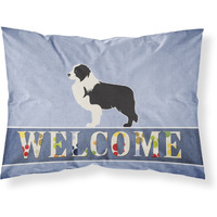 "Caroline's Treasures Welcome Black Border Collie Pillowcase, Standard"