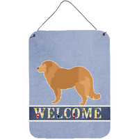 "Caroline's Treasures Caucasian Shepherd Dog Welcome Metal Print, 16 x 12, Multicolor"