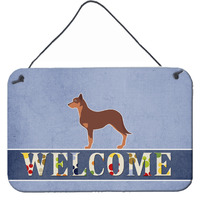"Caroline's Treasures Australian Kelpie Dog Welcome Metal Print, 8 x 12"