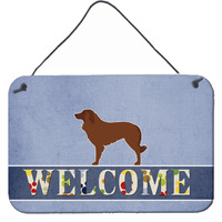 "Caroline's Treasures Portuguese Sheepdog Dog Welcome Metal Print, 8 x 12"