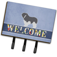 "Caroline's Treasures Lowland Polish Lowl and Sheepdog Dog Welcome Wall Hook, Triple, Multicolor"