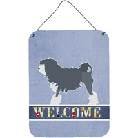 "Caroline's Treasures Lowchen Welcome Metal Print, 16 x 12, Multicolor"