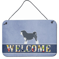 "Caroline's Treasures Lowchen Welcome Metal Print, 8 x 12, Multicolor"