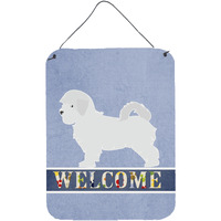 "Caroline's Treasures Maltese Welcome Metal Print, 16 x 12, Multicolor"