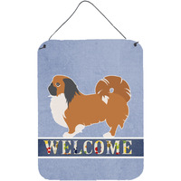 "Caroline's Treasures Pekingese Welcome Metal Print, 16 x 12, Multicolor"