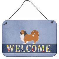 "Caroline's Treasures Pekingese Welcome Metal Print, 8 x 12"