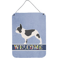 "Caroline's Treasures French Bulldog Welcome Metal Print, 16 x 12, Multicolor"