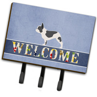 "Caroline's Treasures French Bulldog Welcome Wall Hook, Triple, Multicolor"