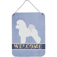 "Caroline's Treasures Bichon Frise Welcome Metal Print, 16 x 12, Multicolor"
