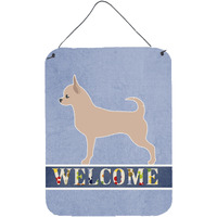 "Caroline's Treasures Chihuahua Welcome Metal Print, 16 x 12, Multicolor"