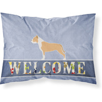 "Caroline's Treasures Welcome Staffordshire Bull Terrier Pillowcase, Standard"