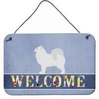 "Caroline's Treasures Samoyed Welcome Metal Print, 8 x 12"