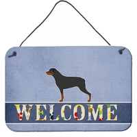 "Caroline's Treasures Rottweiler Welcome Metal Print, 8 x 12"