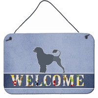 "Caroline's Treasures Portuguese Water Dog Welcome Metal Print, 8 x 12"