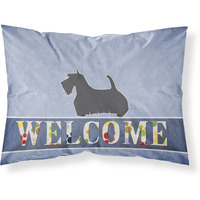 "Caroline's Treasures Scottish Terrier Welcome Pillowcase, Standard,"