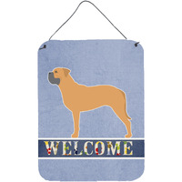 "Caroline's Treasures Bullmastiff Welcome Metal Print, 16 x 12, Multicolor"