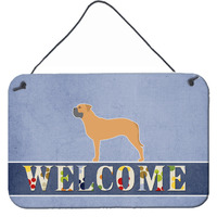 "Caroline's Treasures Bullmastiff Welcome Metal Print, 8 x 12, Multicolor"