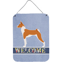"Caroline's Treasures Basenji Welcome Metal Print, 16 x 12, Multicolor"