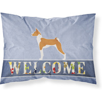 "Caroline's Treasures Basenji Welcome Pillowcase, Standard,"