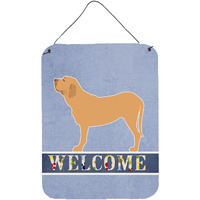 "Caroline's Treasures Fila Brasileiro Welcome Metal Print, 16 x 12, Multicolor"