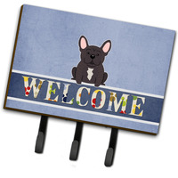 "Caroline's Treasures French Bulldog Brindle Welcome Wall Hook, Triple, Multicolor"