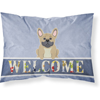 "Caroline's Treasures French Bulldog Cream Welcome Pillowcase, Standard,"