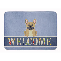 "Caroline's Treasures French Bulldog Cream Welcome Floor Mat, 19 x 27, Multicolor"
