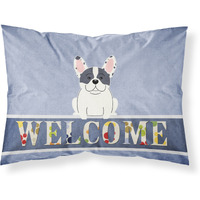 "Caroline's Treasures French Bulldog Piebald Welcome Pillowcase, Standard,"