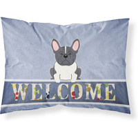 "Caroline's Treasures French Bulldog Black White Welcome Pillowcase, Standard, Multicolor"