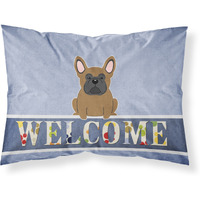 "Caroline's Treasures French Bulldog Brown Welcome Pillowcase, Standard,"