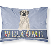 "Caroline's Treasures Mastiff Brindle White Welcome Pillowcase, Standard, Multicolor"