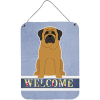 "Caroline's Treasures Mastiff Welcome Metal Print, 16 x 12, Multicolor"