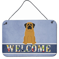 "Caroline's Treasures Mastiff Welcome Metal Print, 8 x 12, Multicolor"