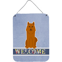 "Caroline's Treasures Karelian Bear Dog Welcome Metal Print, 16 x 12, Multicolor"