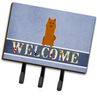 "Caroline's Treasures Welcome Karelian Bear Dog Wall Hook, Triple"