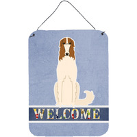 "Caroline's Treasures Borzoi Welcome Metal Print, 16 x 12, Multicolor"