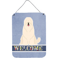 "Caroline's Treasures South Russian Sheepdog Welcome Metal Print, 16 x 12, Multicolor"