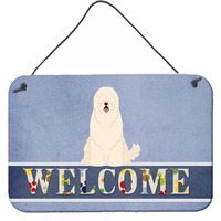 "Caroline's Treasures South Russian Sheepdog Welcome Metal Print, 8 x 12"