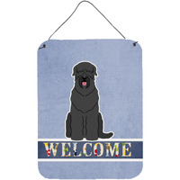 "Caroline's Treasures Black Russian Terrier Welcome Metal Print, 16 x 12, Multicolor"