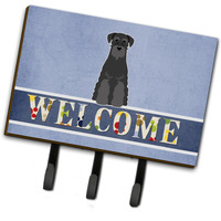 "Caroline's Treasures Standard Schnauzer Black Welcome Wall Hook, Triple, Multicolor"